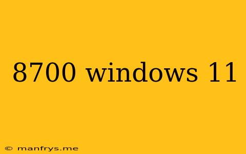 8700 Windows 11