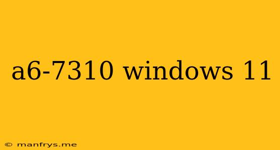 A6-7310 Windows 11