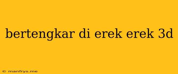 Bertengkar Di Erek Erek 3d