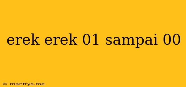 Erek Erek 01 Sampai 00