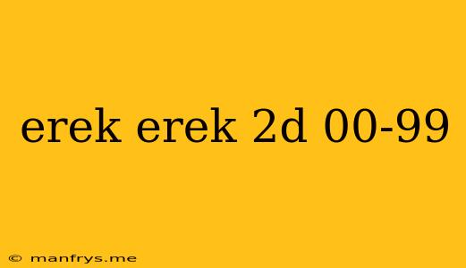 Erek Erek 2d 00-99