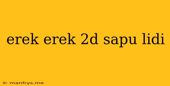 Erek Erek 2d Sapu Lidi