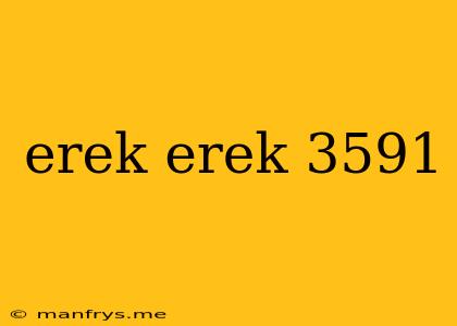 Erek Erek 3591