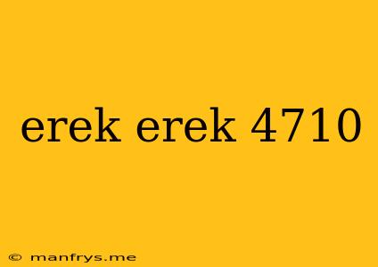 Erek Erek 4710