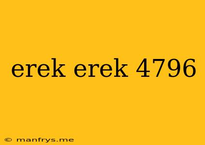 Erek Erek 4796