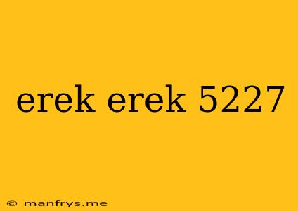 Erek Erek 5227