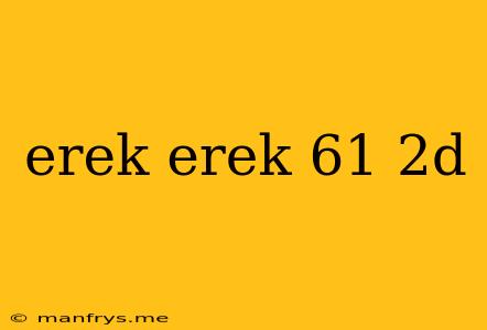 Erek Erek 61 2d