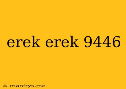 Erek Erek 9446